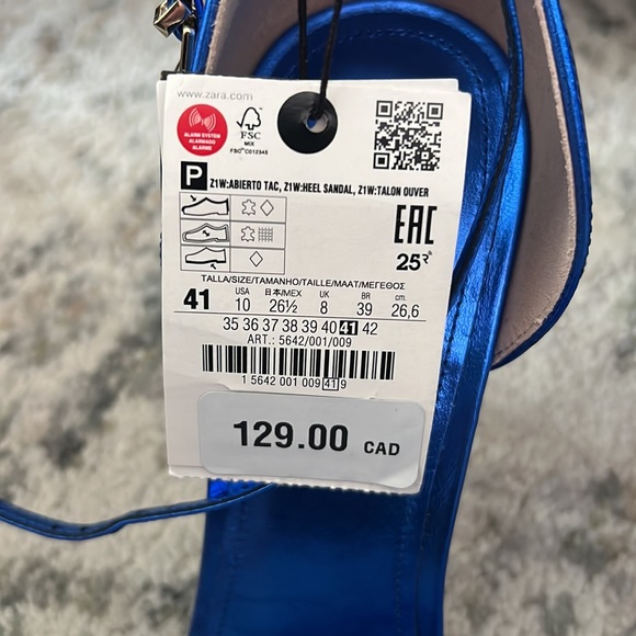 ZARA BLUE COLLECTION HELLS SANDALS - Picture 9 of 9